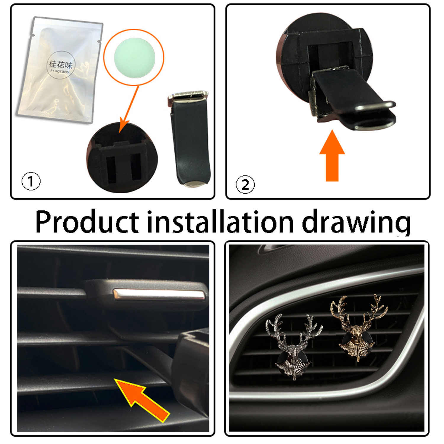 Deer Design Car Fragrance Vent - Perfume Fragrance Good recensione e prezzo
